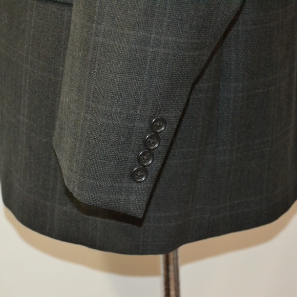 Jos A Bank 42L Sport Coat Blazer Suit Jacket Dark - Picture 3 of 8